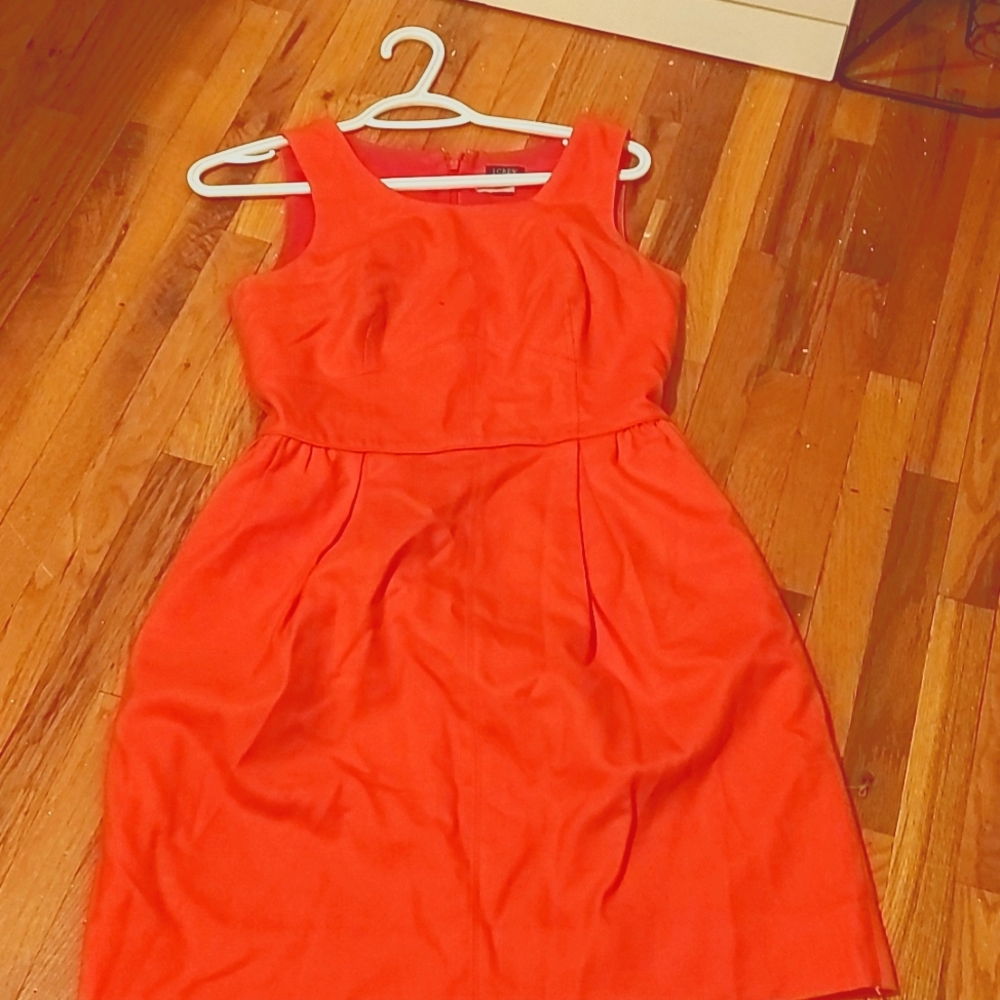 J Crew Orange Cocktail Dress